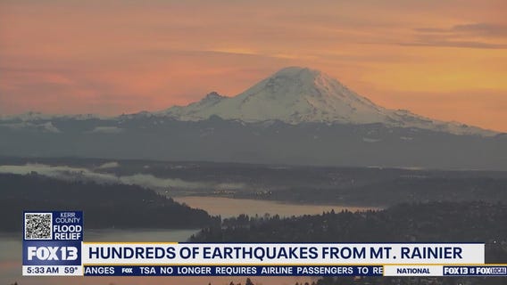 Hundreds of Earthquakes from Mt. Rainier