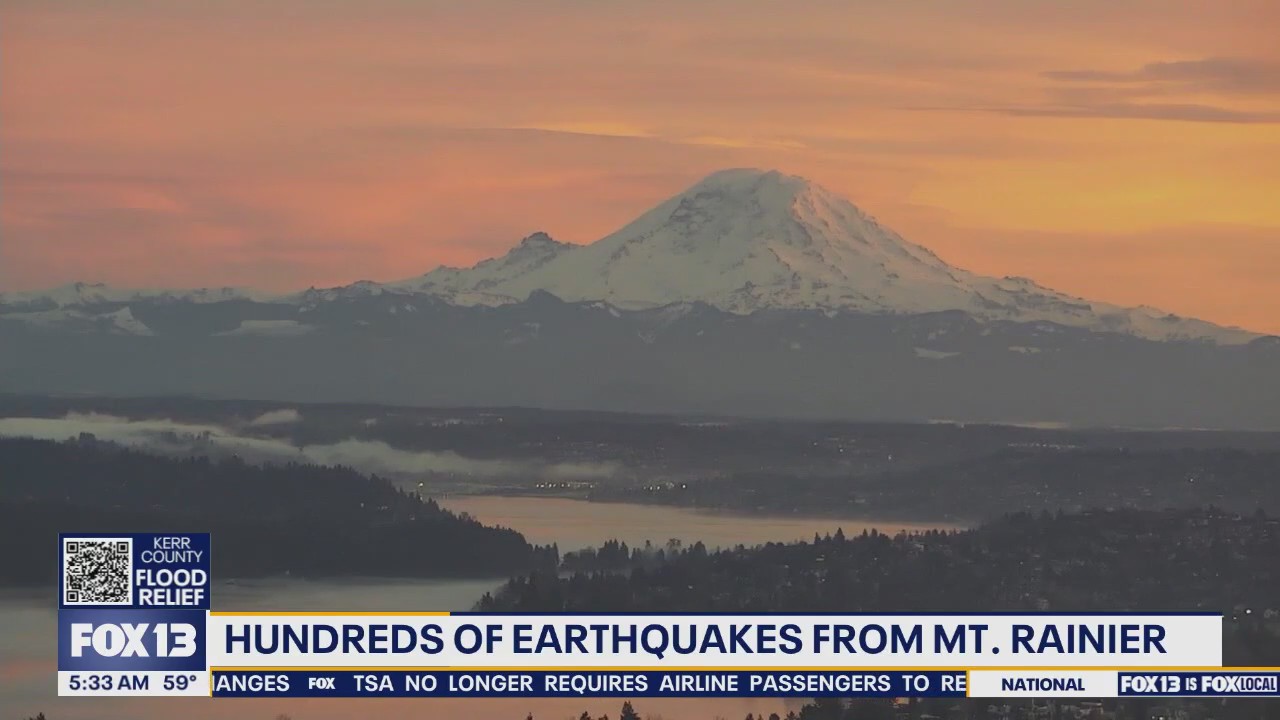 Hundreds of Earthquakes from Mt. Rainier