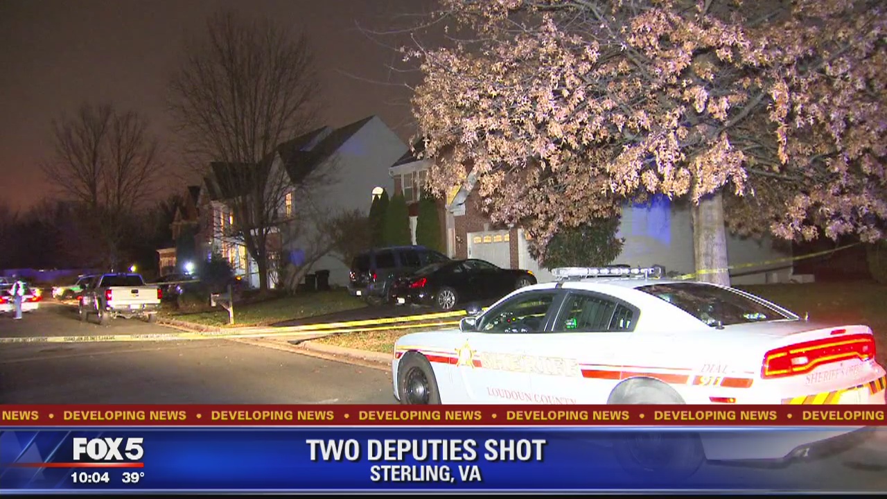 Authorities say two sheriff's deputies have been shot while responding to a domestic dispute in Sterling