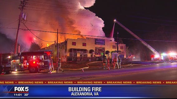 Crews investigating after Northern Virginia antique store goes up in flames Monday