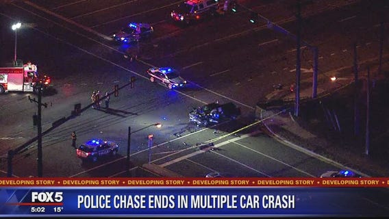8 injured after pursuit of carjacking suspect leads to serious crash in Herndon