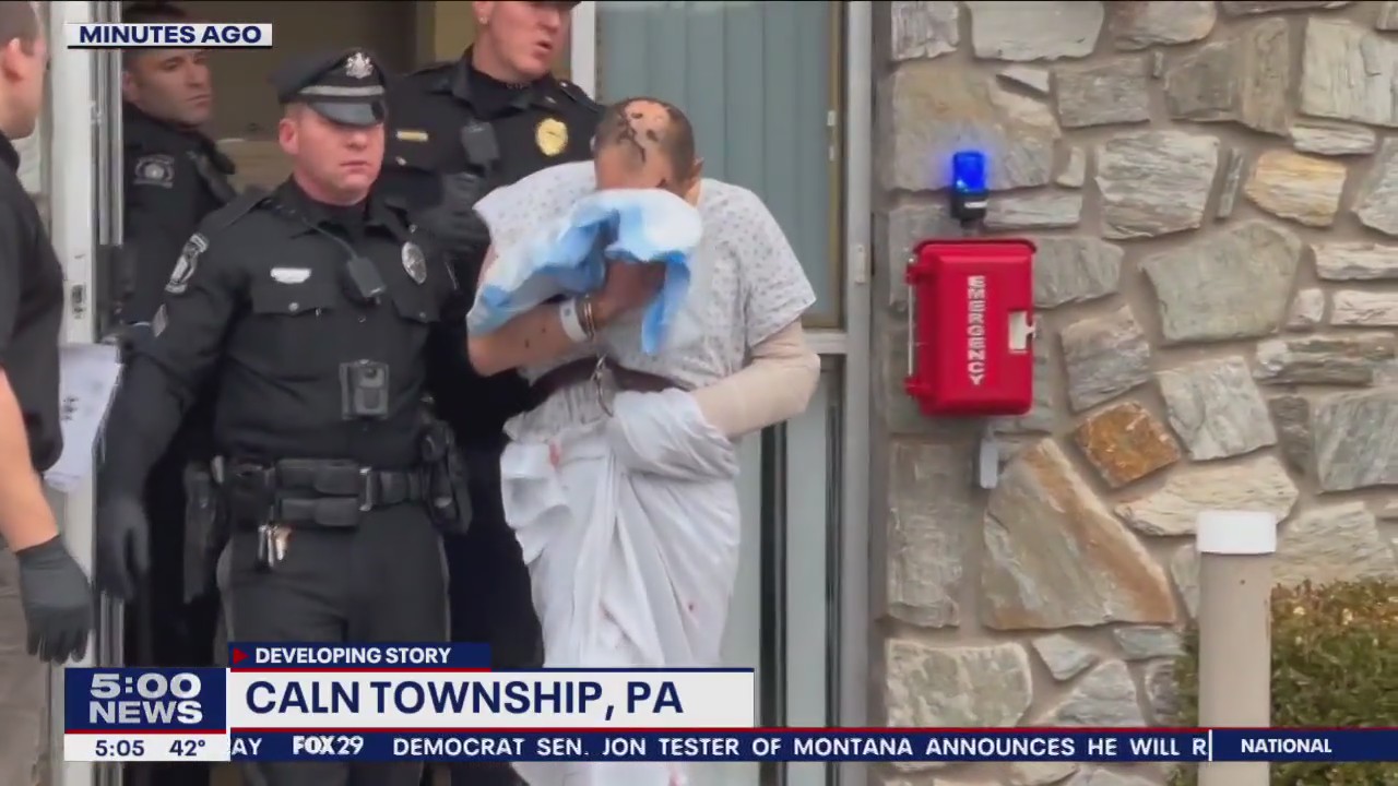 Man shot by police, charged after crashing stolen car into Chester County police cruiser