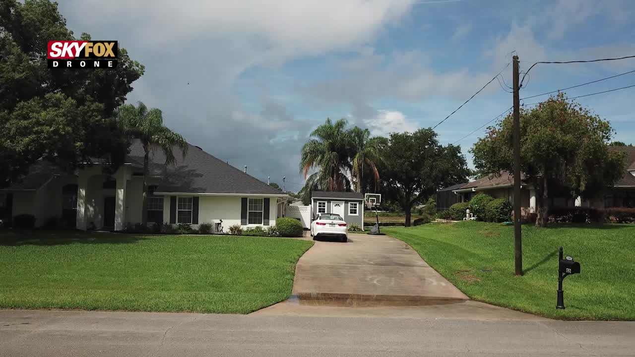 FOX 35 SKYFOX Drone over stormy Deltona skies