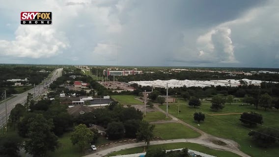SKYFOX Drone spots distant storms as seen from Orange City