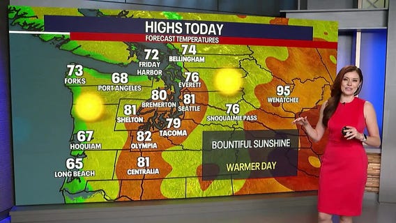 Seattle weather: Temps in the 80s return Monday