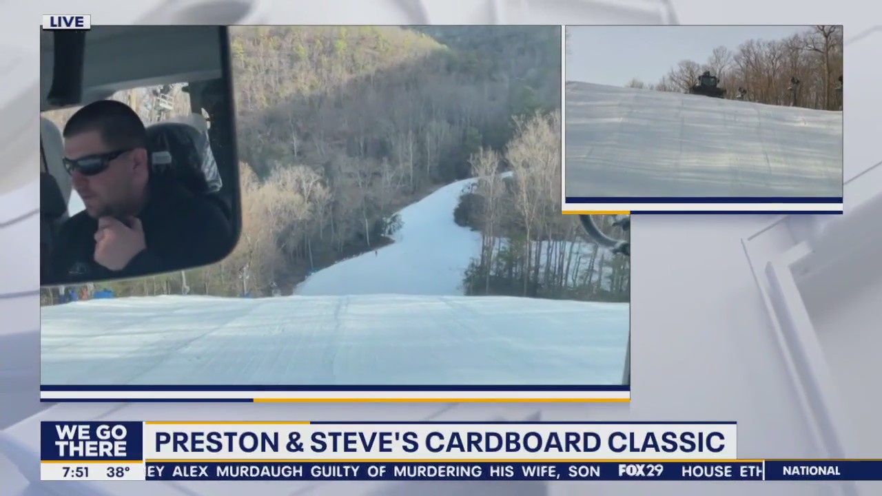 Jenn gets ready for WMMR's Cardboard Classic at Montage Mountain