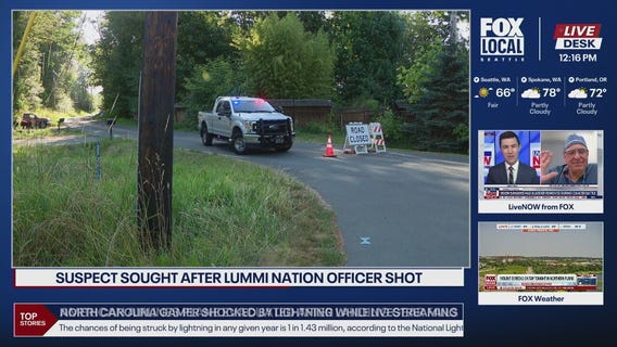 Search for suspect after Lummi nation officer shot in Whatcom County, WA