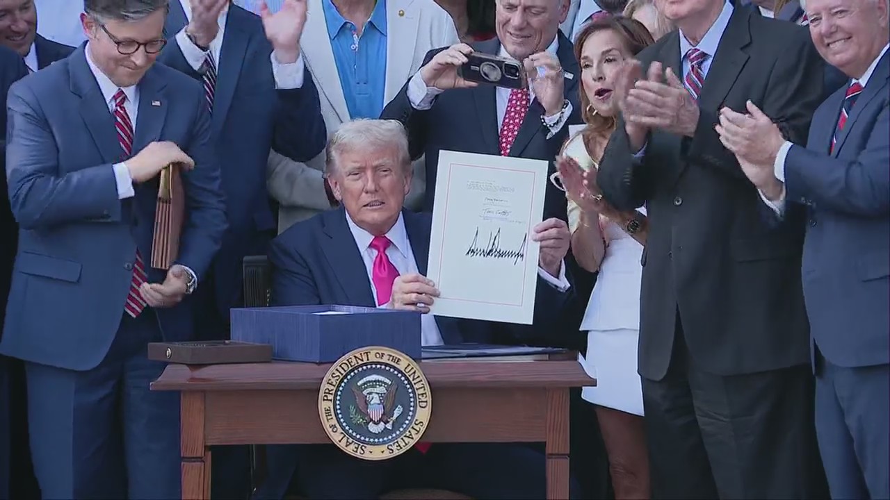 WATCH: President Trump signs the One Big Beautiful Bill into law