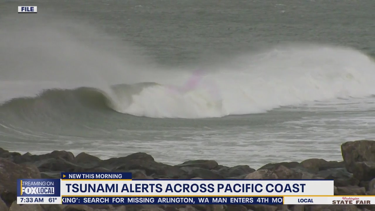 Tsunami alerts across WA Pacific Coast