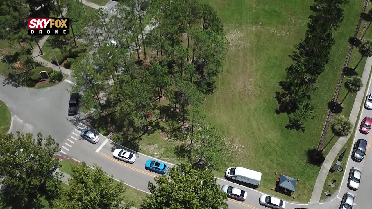 SKYFOX Drone over Barnett Park COVID testing site