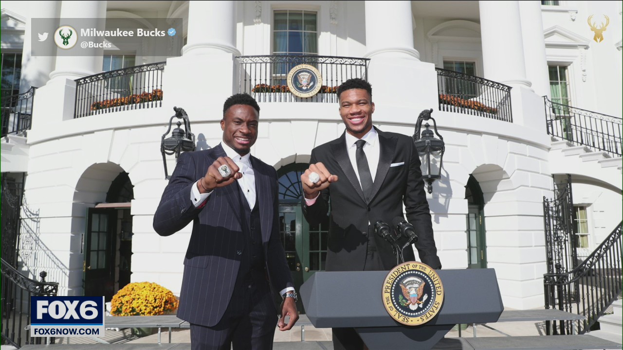 Bucks honored at the White House for their NBA Championship