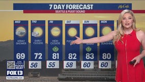 Seattle weather: Stray shower Wednesday and more sunny skies