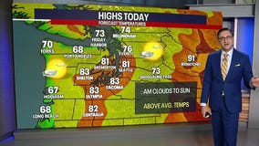 Seattle weather: Morning clouds, afternoon sunshine for Friday