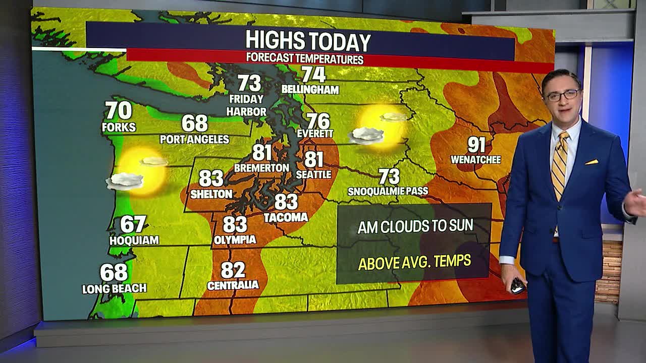 Seattle weather: Morning clouds, afternoon sunshine for Friday