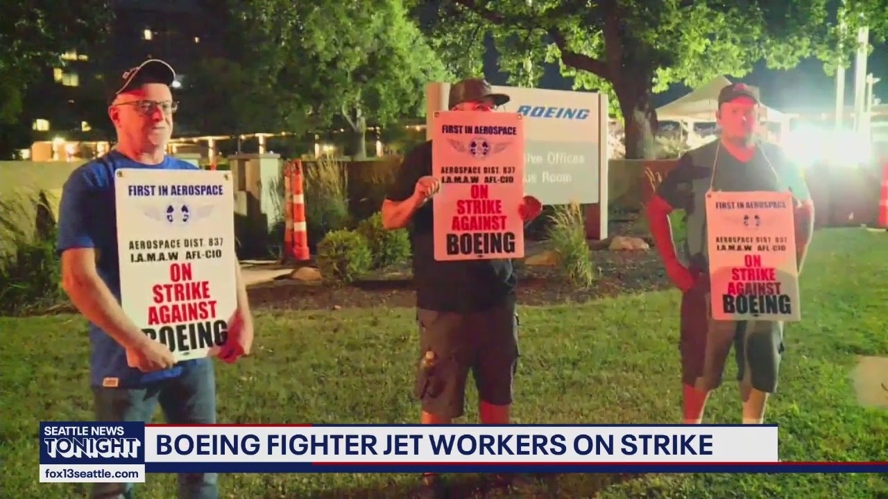 Boeing fighter jet workers on strike