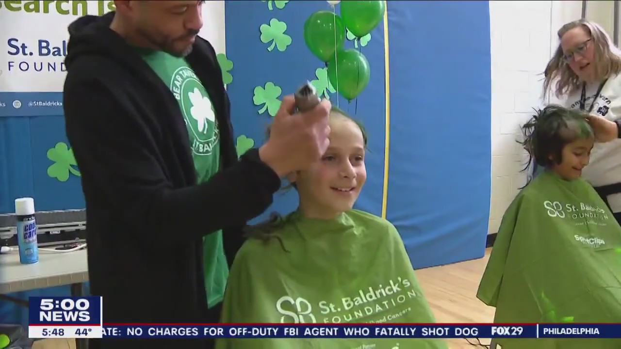 Dozens of Mercer County kids shave their heads to fight pediatric cancer