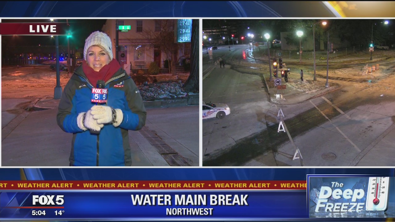 Water main breaks, school closings as deep freeze hits DC region | FOX 5 DC