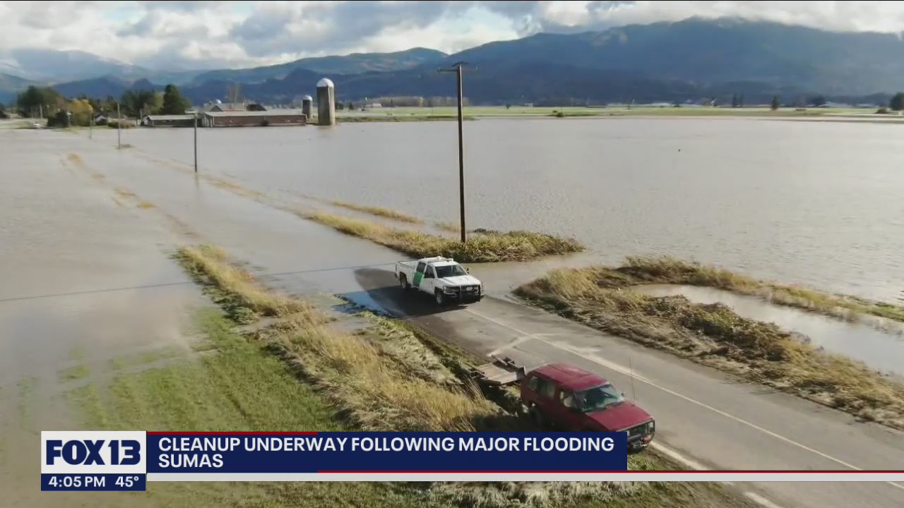 Cleanup underway following major flooding in Sumas