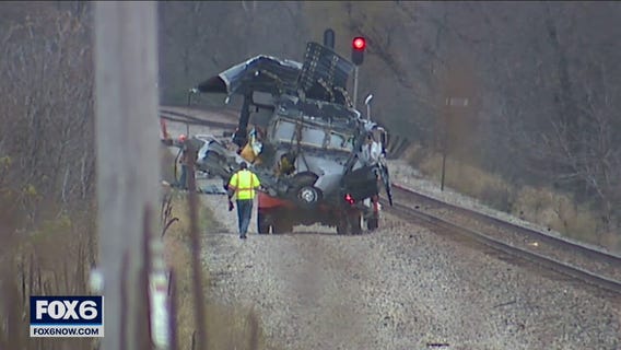 Train strikes delivery truck in Town of Ixonia