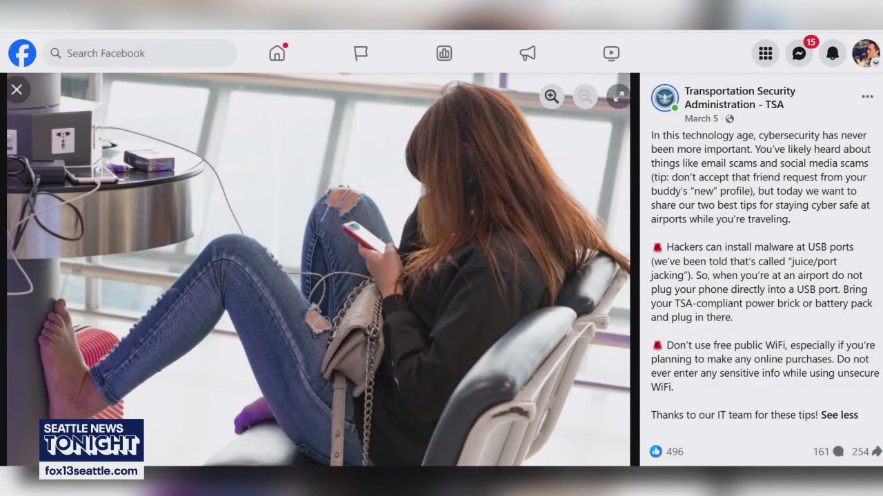 TSA warns of 'juice jacking' at airports