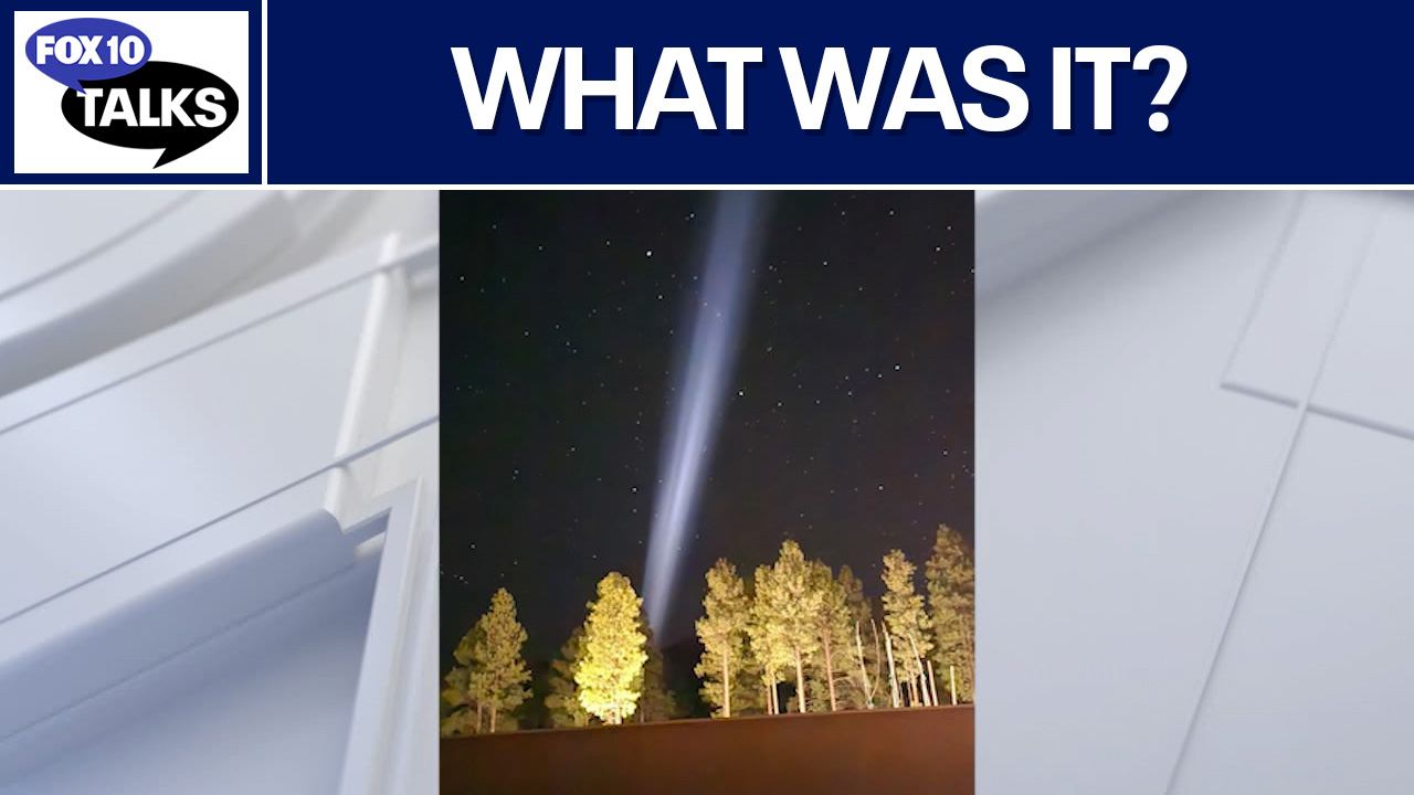 Mysterious beam of light appears in sky l FOX 10 Talks