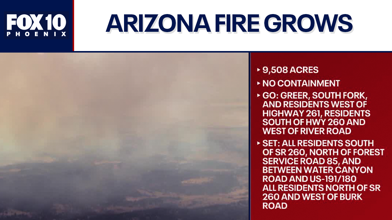 Greer Fire burns 9,500 acres in Apache County | FOX 10 Phoenix
