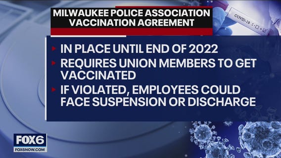 COVID vaccination agreement Milwaukee, police union