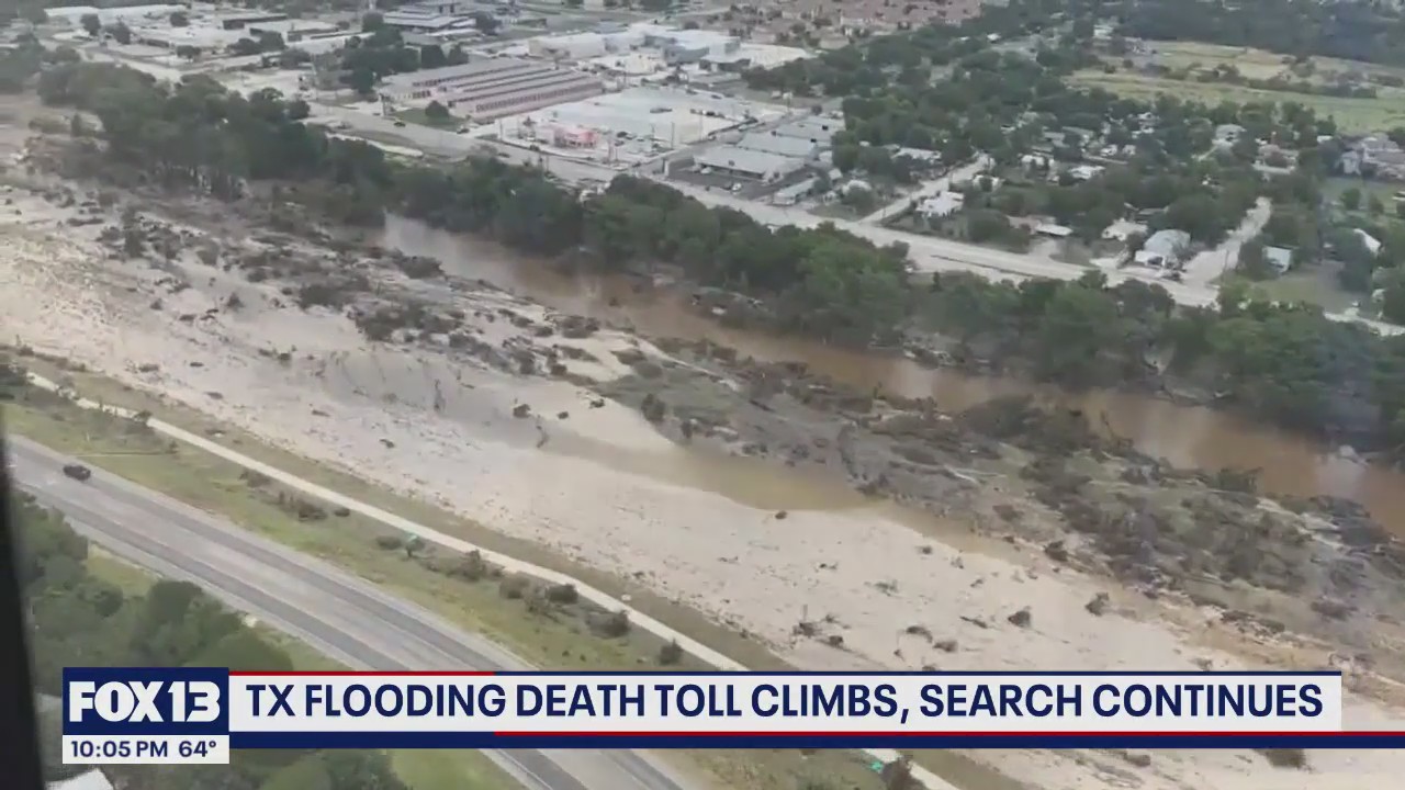 Texas flooding death toll climbs, search continues