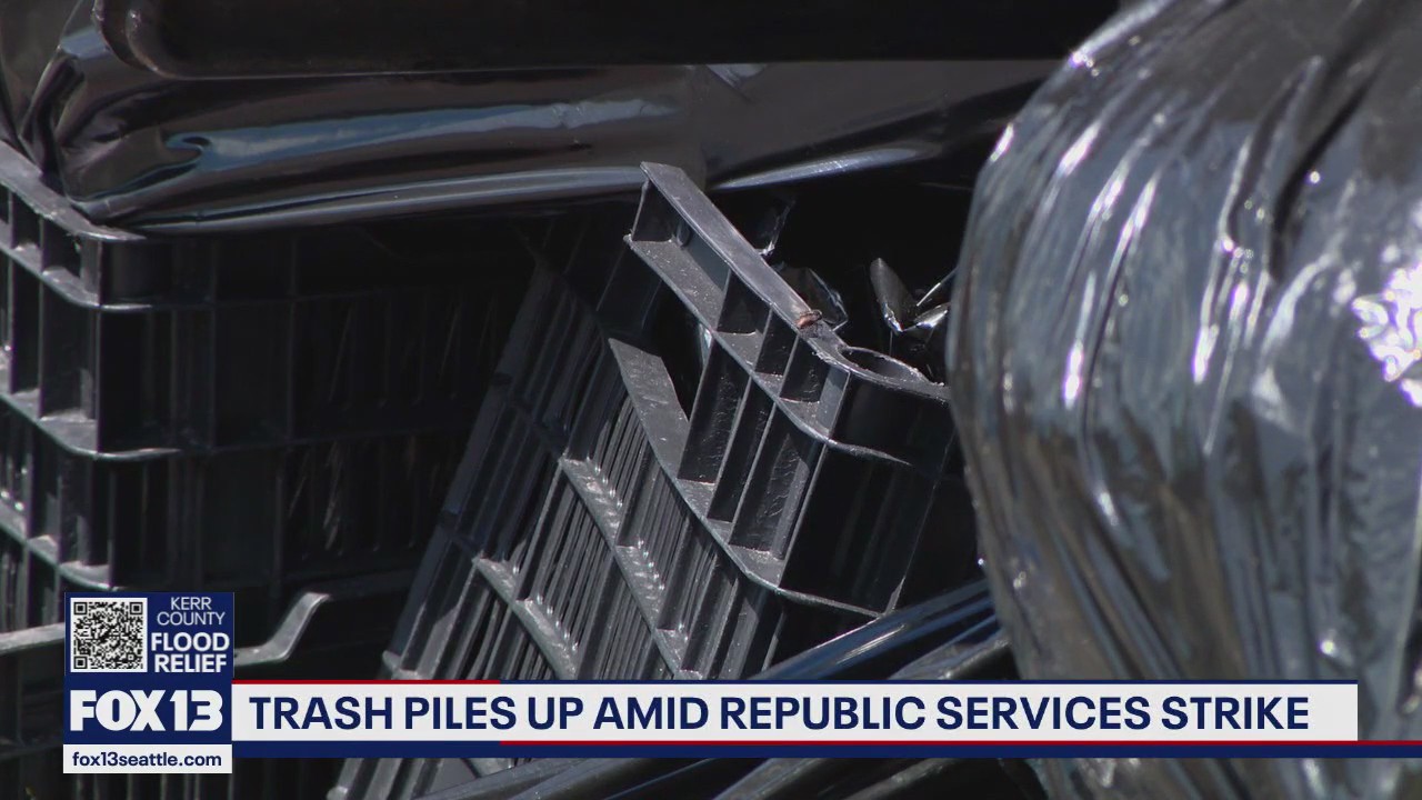 Trash piles up in Renton amid nationwide Republic Services strike