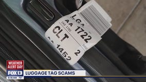 Scammers now stealing money with luggage tags at US airports