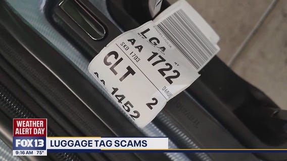 Scammers now stealing money with luggage tags at US airports