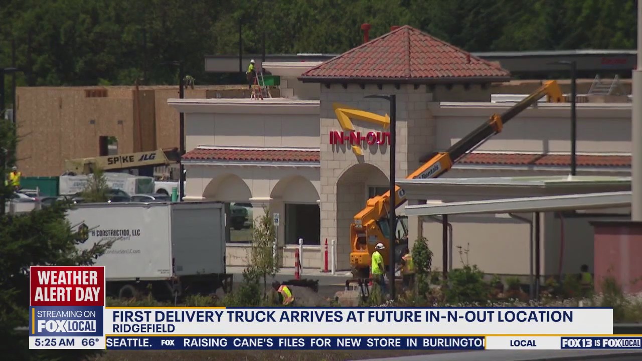 First delivery truck arrives at future In-N-Out location in WA