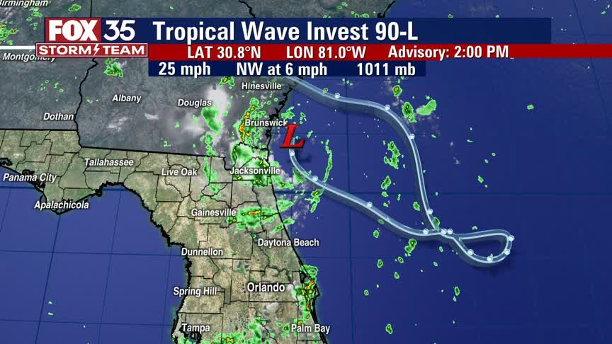 FOX 35 Storm Alert Day expires as low-pressure system off Florida coast lifts north
