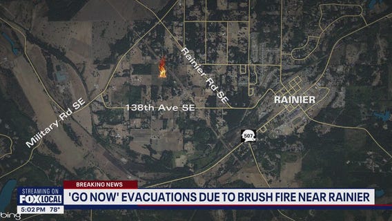 Wildfire triggers Level 3 evacuations near Rainier