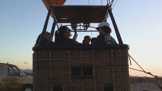 Special hot air balloon ride offers Valley families sunrise view