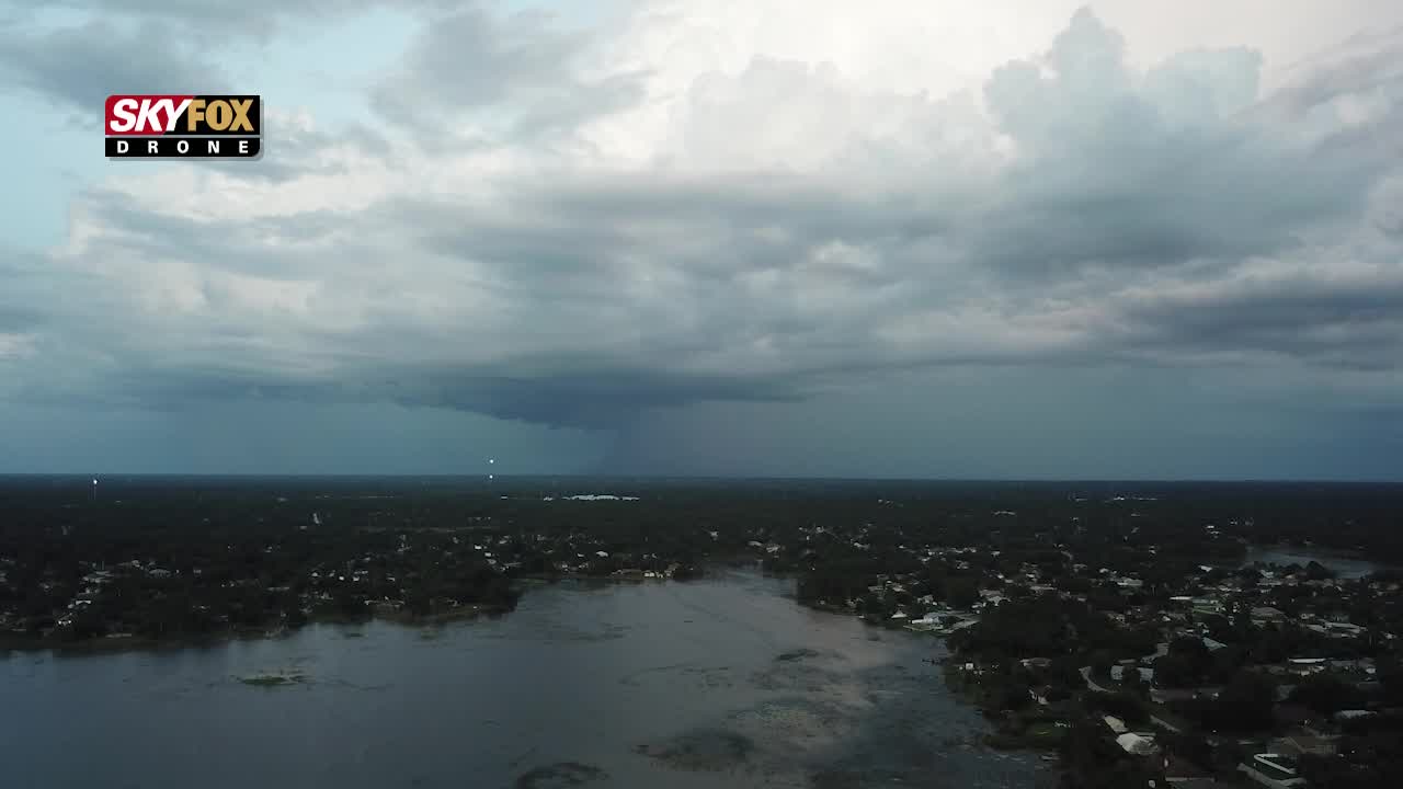 SKYFOX Drone captures storm clouds Sunday evening