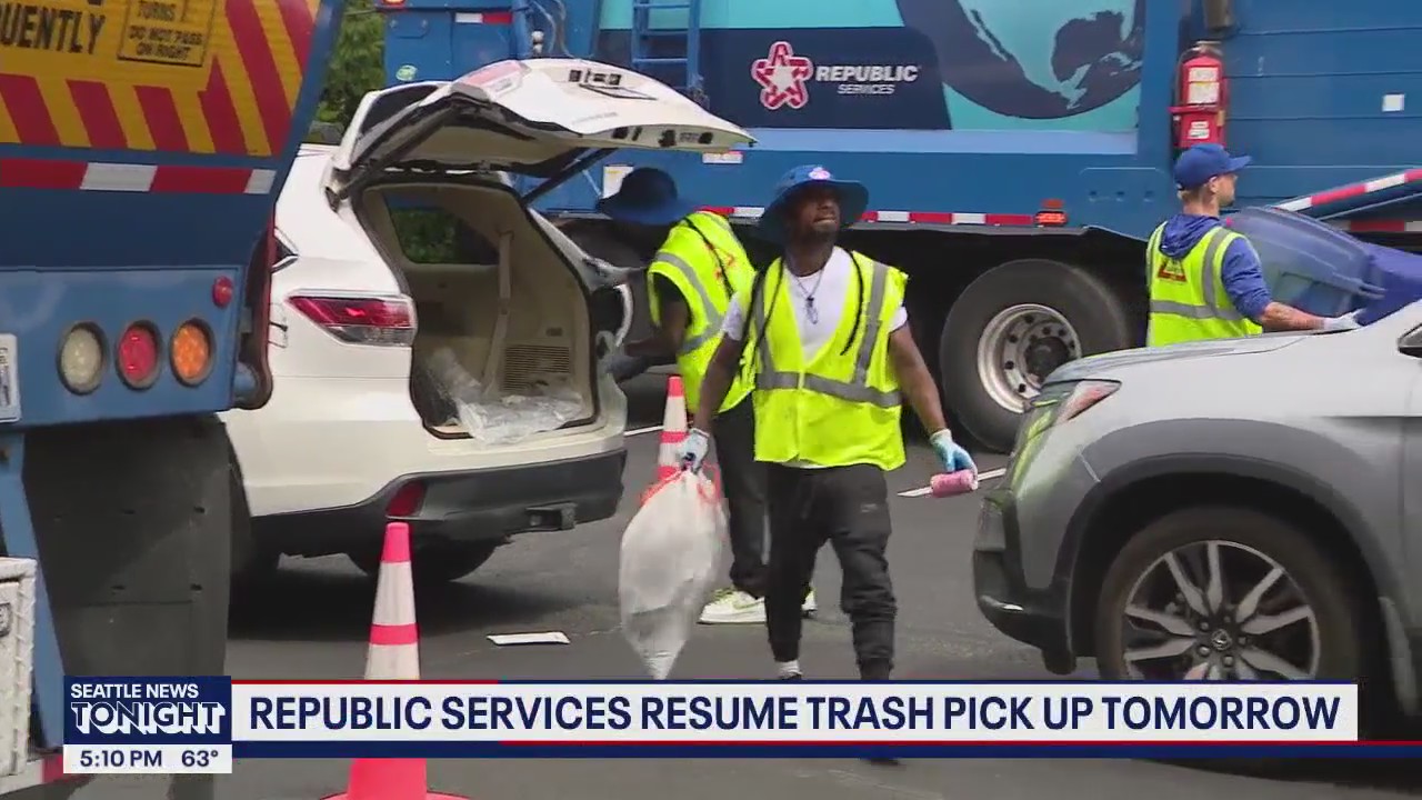 Republic Services resumes trash pick up Monday