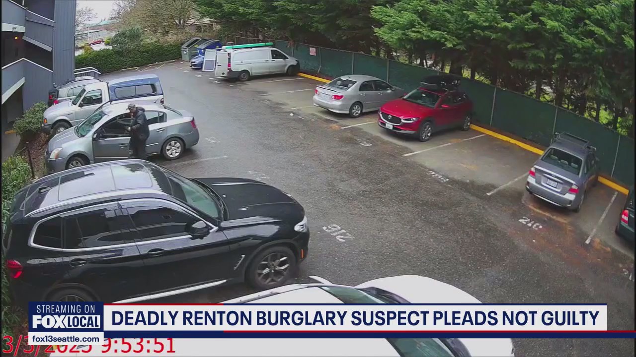 Deadly Renton burglary suspect pleads not guilty