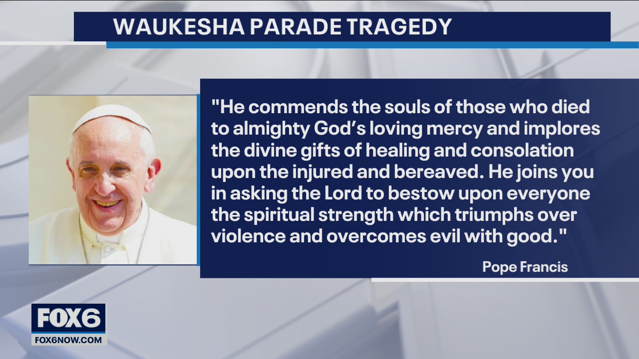Pope shares message on Waukesha Christmas parade crash