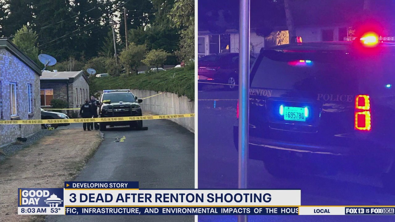 3 people shot, killed in Renton home, shooter at large