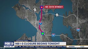 Seattle I-5 closure begins tonight, brace for more traffic next week