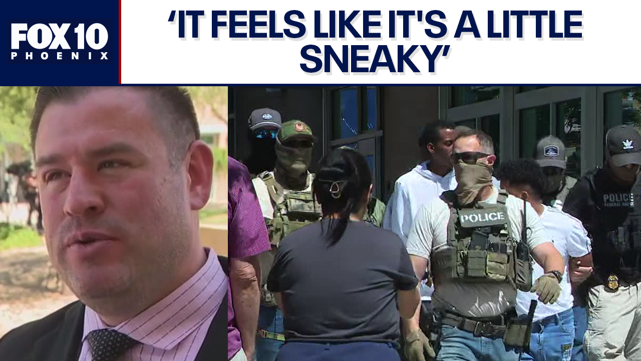 ICE agents take people into custody at Phoenix courthouse