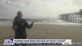 Hurricane Erin moves up East Coast