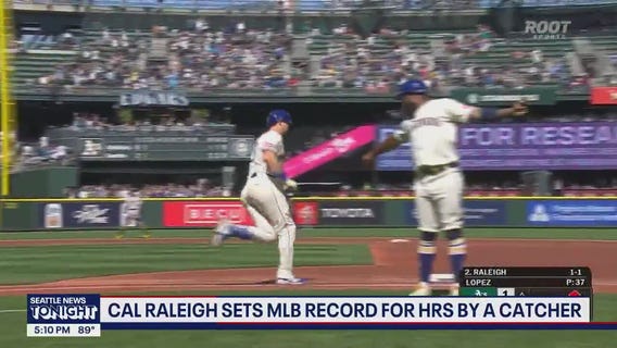 Cal Raleigh hits 48th, 49th home runs of season to set new MLB record for catchers