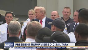 President Trump visits D.C. military