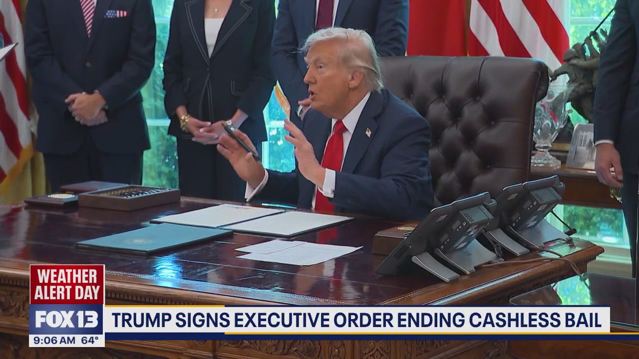 Trump signs executive order ending cashless bail in US