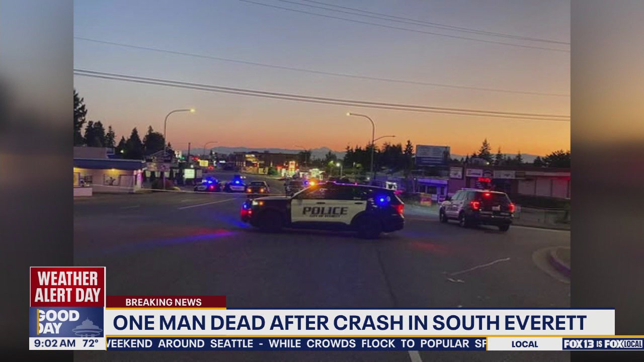 One man dead after crash in south Everett | FOX 13 Seattle