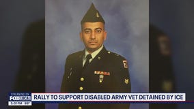 Hundreds rally to support disabled Army veteran detained by ICE in Tacoma