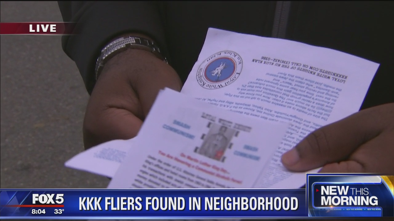 KKK fliers found in Loudoun County communities, alarm residents