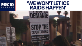 Anti-ICE rally erupts in downtown Phoenix